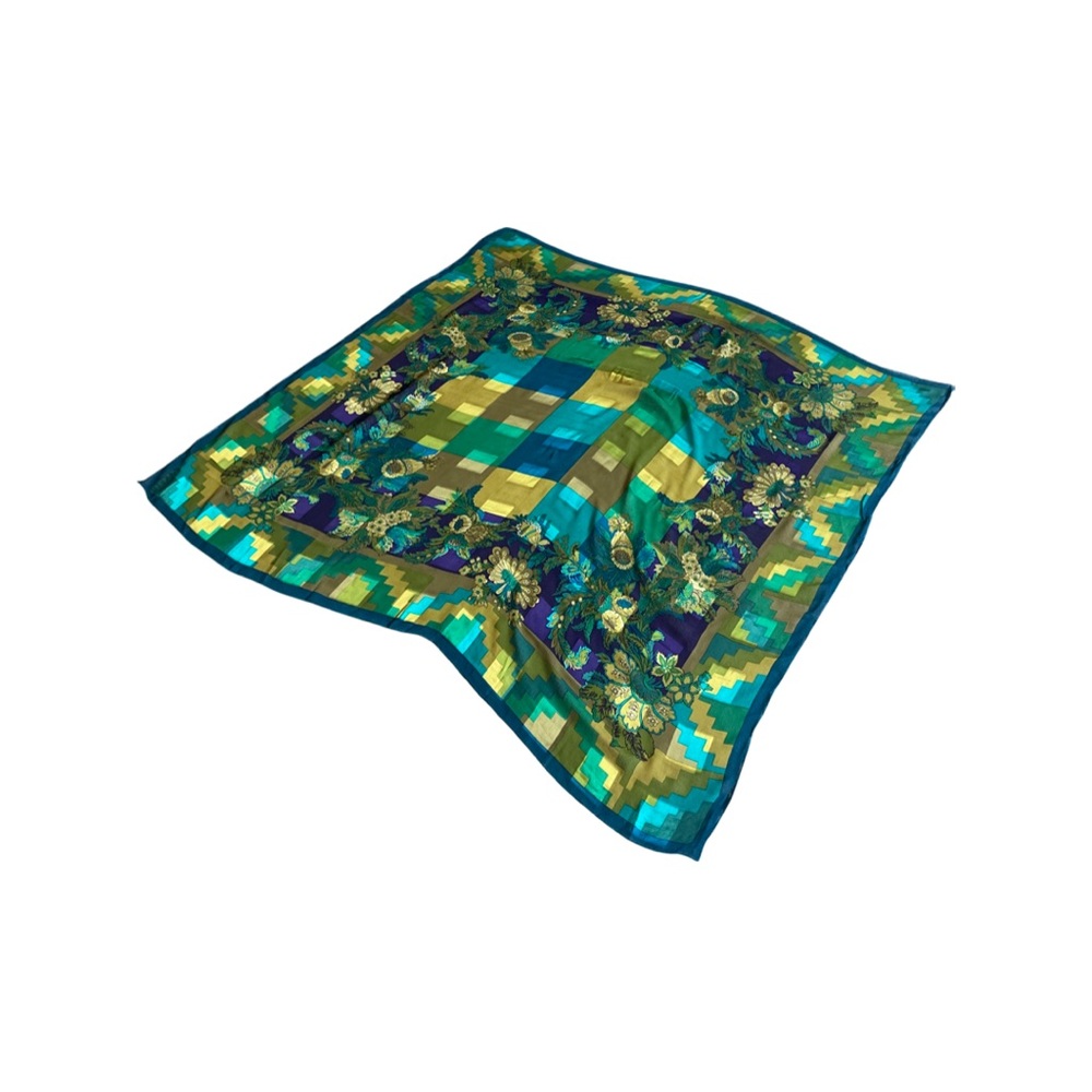 Vintage Lancetti Italy silk shawl